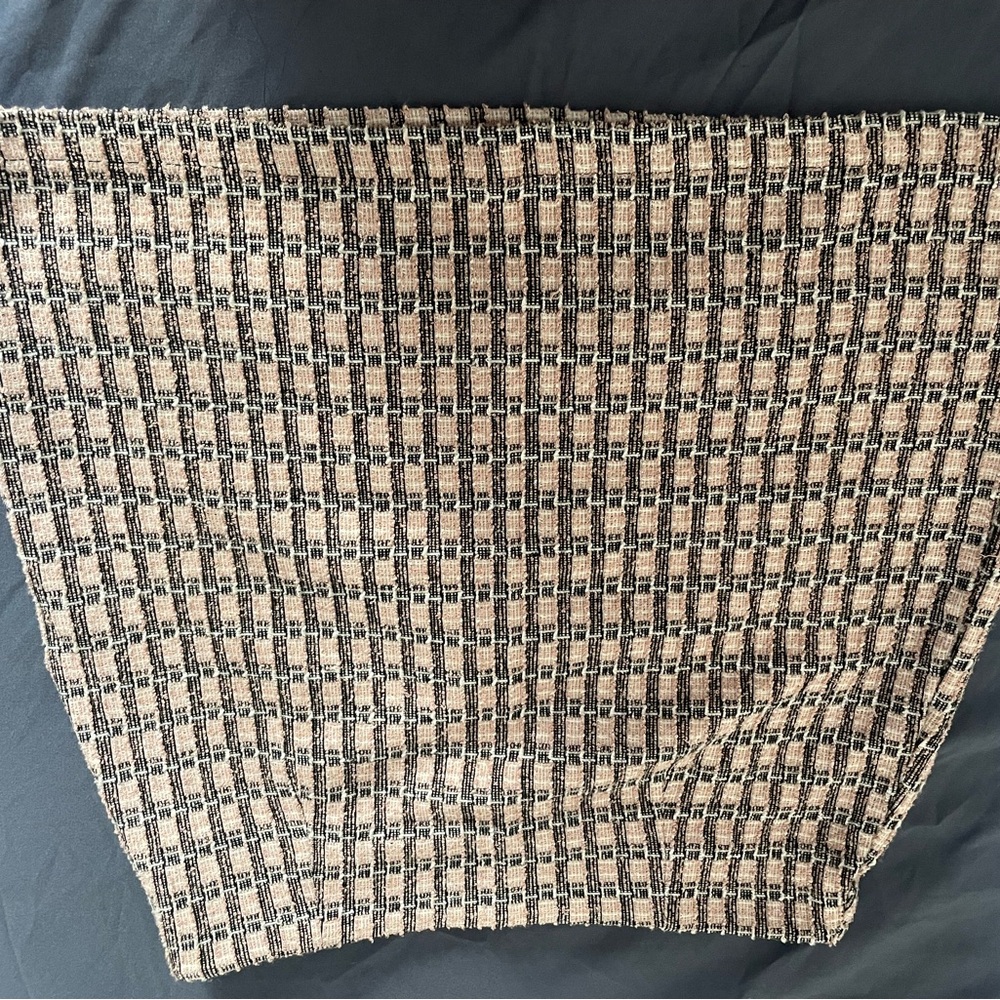 H&M pink and black tweed mini skirt, size 6